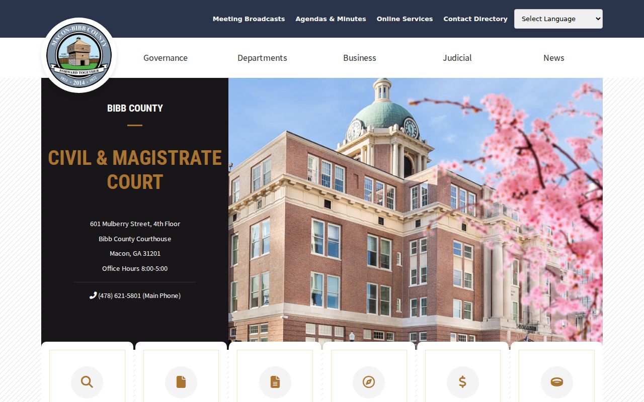 Bibb County Magistrate Court official information